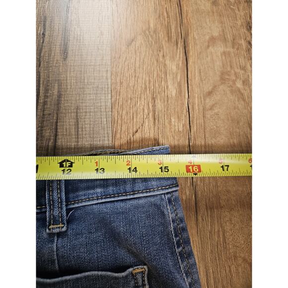 INC Womens Button Down Denim Midi Skirt Size 10 Stretch Bohemian Moto Preppy - Picture 4 of 7